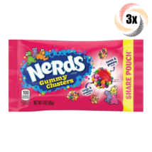 3x Packs Nerds Gummy Clusters Tangy &amp; Crunchy Candy | King 3oz | Fast Sh... - £11.99 GBP