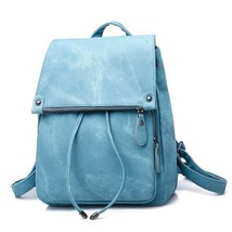Vintage Leather Bagpack Women Backpacks High Quality Multifunctional Shoulder Ba - £47.31 GBP