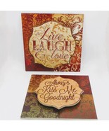 &quot;Always Kiss Me Goodnight&quot; and &quot;Live Laugh Love&quot; Wall Art Set Brand New ... - $17.82