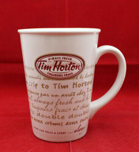Tim Hortons 2009 Limited Edition White Coffee Tea Mug Cup #009 Always Fresh (B) - £24.34 GBP