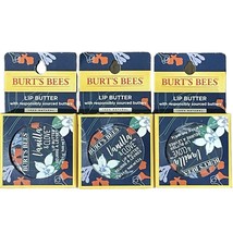 Burt’s Bees Vanilla &amp; Clove Moisturizing Lip Butter 0.4 oz New in Box Lot of 3 - £23.22 GBP