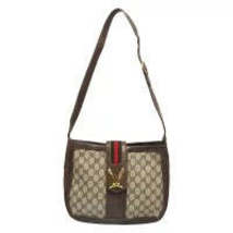 Gucci Vintage Sherry Line PVC Pigskin GG Pattern Shoulder Bag - £1,174.14 GBP