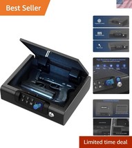 Modern Biometric Handgun Safe - Key, PIN &amp; Fingerprint Unlock for Home &amp;... - $1,961.42 MXN