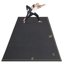 Extra Large Yoga Mat 10'X6'X7Mm, Thick Workout Mats For Home Gym Flooring, Non-S - £239.57 GBP