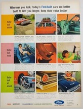 1963 Print Ad Ford Built Cars Better Built to Last Longer Mercury,Falcon - £13.44 GBP