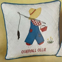 Overall Ollie Appliqué Patchwork Pillow Craft Kit Boy Fishing Pole Vintage 1970s - £25.84 GBP