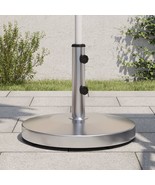 vidaXL Parasol Base Silver Stainless steel, concrete Large Parasol Base - €226,53 EUR