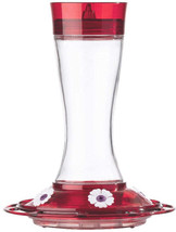 More Birds Garnet Glass Hummingbird Feeder with Integrated Perch and Ant... - $43.95