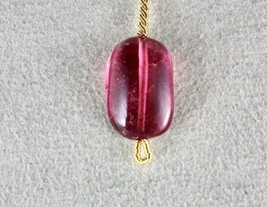 Natural Pink Tourmaline Rubellite Bead Hanging 14.27 Cts Gemstone Pendant Design - £276.17 GBP