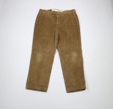 Vintage 90s Brooks Brothers Mens 37x29 Faded Flared Wide Leg Corduroy Pants USA - $49.45
