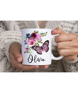Personalized Butterfly Mug, Custom Name Coffee Mug, Butterfly Gifts For ... - £13.42 GBP