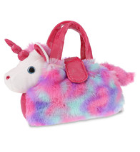 Cotton Candy Pink Unicorn Plush Purse Pet Carrier Purse For Girls - £31.26 GBP