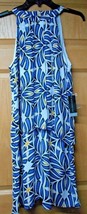 New Worthington Sz 6 Sleeveless Dress Black Blue WHite Yellow Retails $60 - $19.80