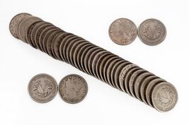 1883 NC Liberty Nickel Roll in Good to XF Condition, Avg Grade VG - Fine - $393.53