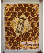 Maroon 5 Poster Five Silkscreen Toyota Center Houston Texas October 14 2007 - $1,156.20 MXN
