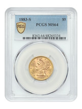 1883-S $5 PCGS MS64 - $6,365.63