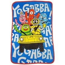 Yo Gabba Gabba Coral Plush Blanket 49&quot; x 29&quot; - Funhouse 2008 - £25.85 GBP