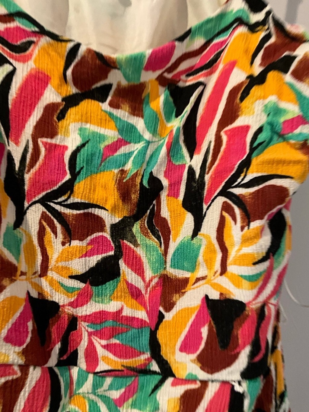 Women's Nine West Crosshatch Flutter Waist Dress Size Large Item image 3