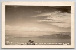 San Juan Islands &amp; Mt Baker From Mt Constitution Orcas Isl WA RPPC Postcard B32 - £6.25 GBP