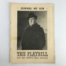 1948 Playbill Martin Beck Theatre Robert Morley in Edward, My Son by N. ... - £11.17 GBP