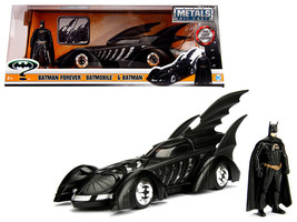 1995 Batman Forever Batmobile w Diecast Batman Figure 1/24 Diecast Car Jada - £39.91 GBP