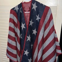 Stars and stripes knit shawl one size fits most - $15.68