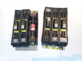 LOT OF 2 BUSSMAN SAMI-21 FUSE BOX R60030-3CR WITH FUSES KTS-R 10A INDUST... - £13.45 GBP