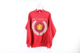 Vtg 70s Mens Large Spell Out Grambling State University Mock Neck Sweatshirt USA - £45.83 GBP