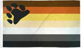 Bear Pride Flag Gay Pride Banner Cub Pennant Rainbow Event Festival Sign New 3x5 - £10.21 GBP