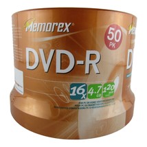 Memorex DVD-R 50 Pack 16X 4.7GB 120 Min Brand New Factory Sealed - $11.64