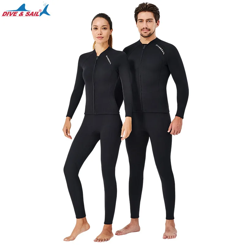 Sporting Dive sail 2mm PrAum diving suit for men women wetwuit pants Split body  - £64.33 GBP