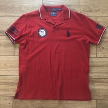 POLO Ralph Lauren Team USA 2016 Olympic Team Red Polo Shirt RIO Size Large - £27.98 GBP