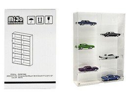 Showcase 12 Car Display Case Wall Mount w White Back Panel Mijo Exclusives for 1 - £34.07 GBP