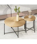 Waterproof Rustic 2-Pc Coffee &amp; End Table Set w/ Black Legs - €136,95 EUR