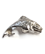 Anson Sterling Silver Fish Pin Tie Tack Trout Salmon Angler Fisherman Je... - $273.78 MXN