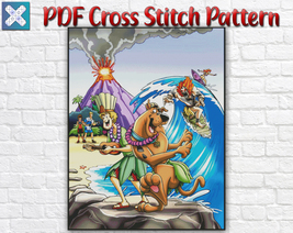 Cartoon Scooby Doo Shaggy Counted PDF Cross Stitch Pattern Needlework DIY DMC - £3.95 GBP