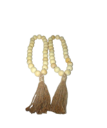 2 Lot Strung Wooden Beads With Tassels Arts And Crafts.USA ARTS AND CRAFTS - €10,55 EUR