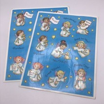 Vintage 1995 Hallmark Angel Good Job Award Stickers Scrapbooking Lot Of 2 Sheets - £9.34 GBP