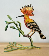 Pop art Metal &quot; Hoopoe bird  &quot;  sculpture hand painted by DAVID GERSTEIN - £151.07 GBP