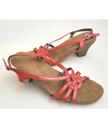 AEROSOLES Bravado Red Patent Slingback Heels Strappy Sandals Comfort  Cu... - $41.10 CAD