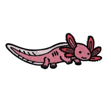 Axolotl Embroidered Iron-on Patch - £5.33 GBP