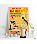 Sao Paulo Brazil Cafe Vintage French Ad Poster, Brazilian Coffee Canvas ... - $8.13 CAD+