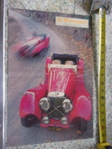 Motor Trend center fold 1939 SS 100 Jaguar, printed 1972 - $9.85