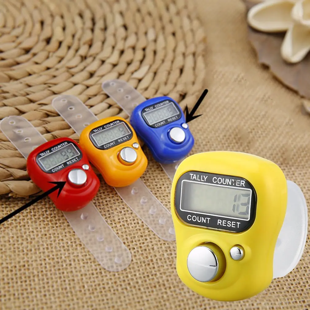 House Home 1pc A Stitch Marker Row Counter LCD Electronic Digit Finger Ring Digi - £19.61 GBP