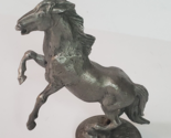 Pewter Horse Rearing 4in. Signed W.Shiner &#39;81 Challenge Golden Crown USA... - $26.68