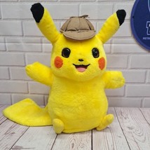 2019 Pokemon DETECTIVE PIKACHU with Hat 12&quot; Stuffed Plush Wicked Cool To... - $19.00