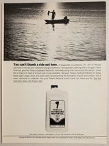 1964 Print Ad Texaco Outboard Motor Oil Man in Boat with Fish - $11.68