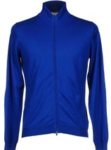 Rossopuro  Men&#39;s Royal Blue Full  Zip  Stylish  Cotton Sweater Size US 48 EU 58 - £111.39 GBP