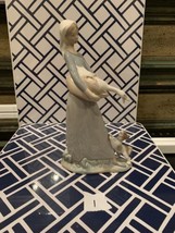 Vintage Lladro Girl Holding Goose And Dog Sculpture 2 - £50.17 GBP