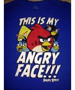 Angry Birds Girls/Boys T-Shirt Size M10-12 Blue/Crew Neck/100% Cotton Mu... - £9.47 GBP